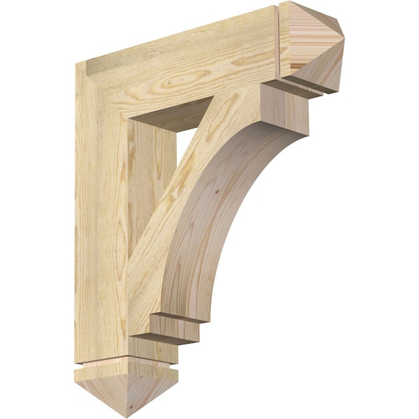 Ekena Millwork Imperial Arts & Crafts Rough Sawn Bracket, Douglas Fir, 6"W x 26"D x 30"H BKT06X26X30IMP03RDF - main